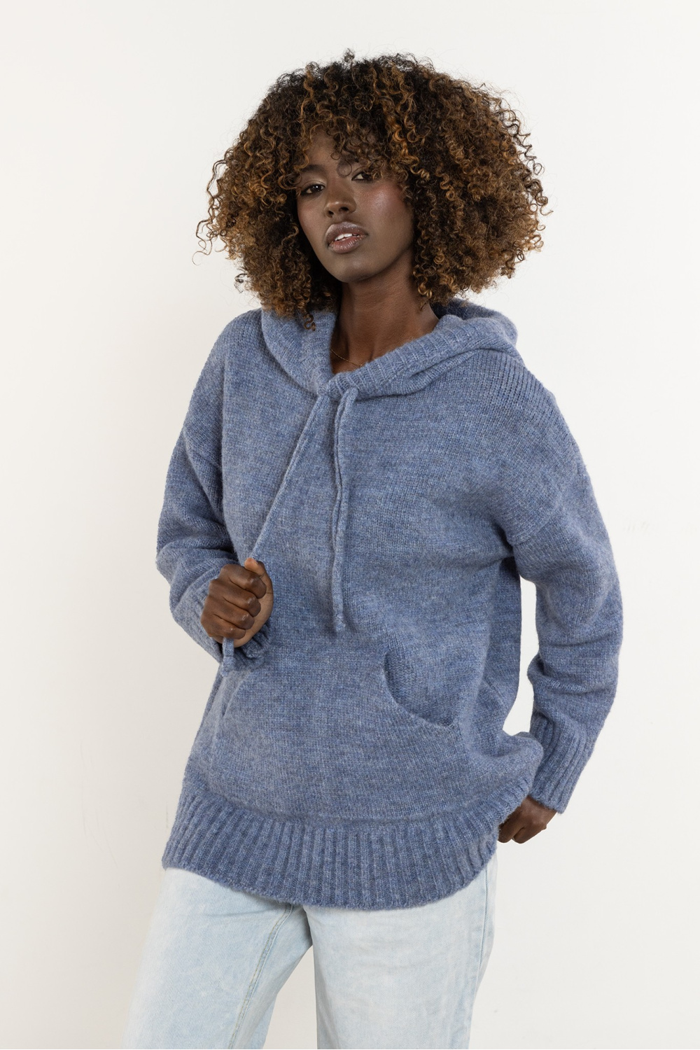 Sweter Damski Model A755 Blue - awama220858 - Niebieski
