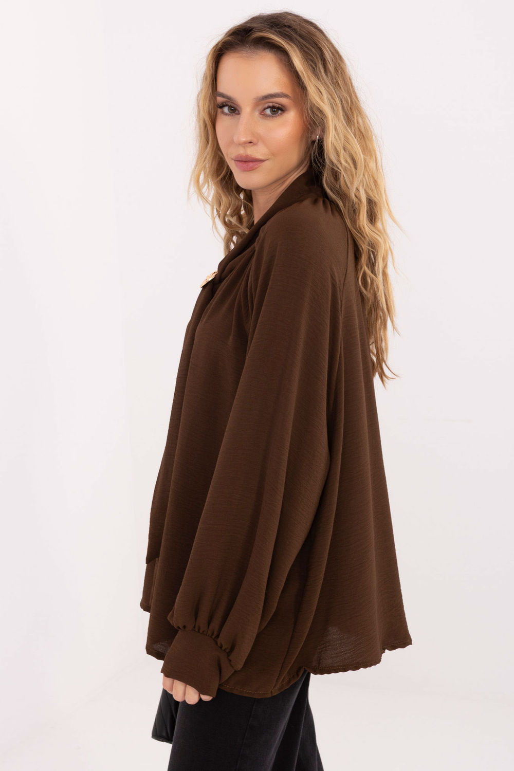 Bluzka Model MI-BZ-272509.07 Brown - Italy Moda221062 - Brązowy - obrazek 2