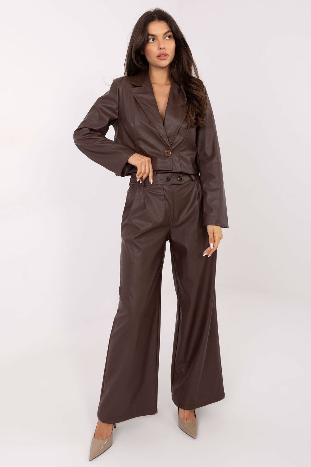 Marynarka Model IT-KR-FL9719.06P Brown - Italy Moda221085 - Brązowy - obrazek 2