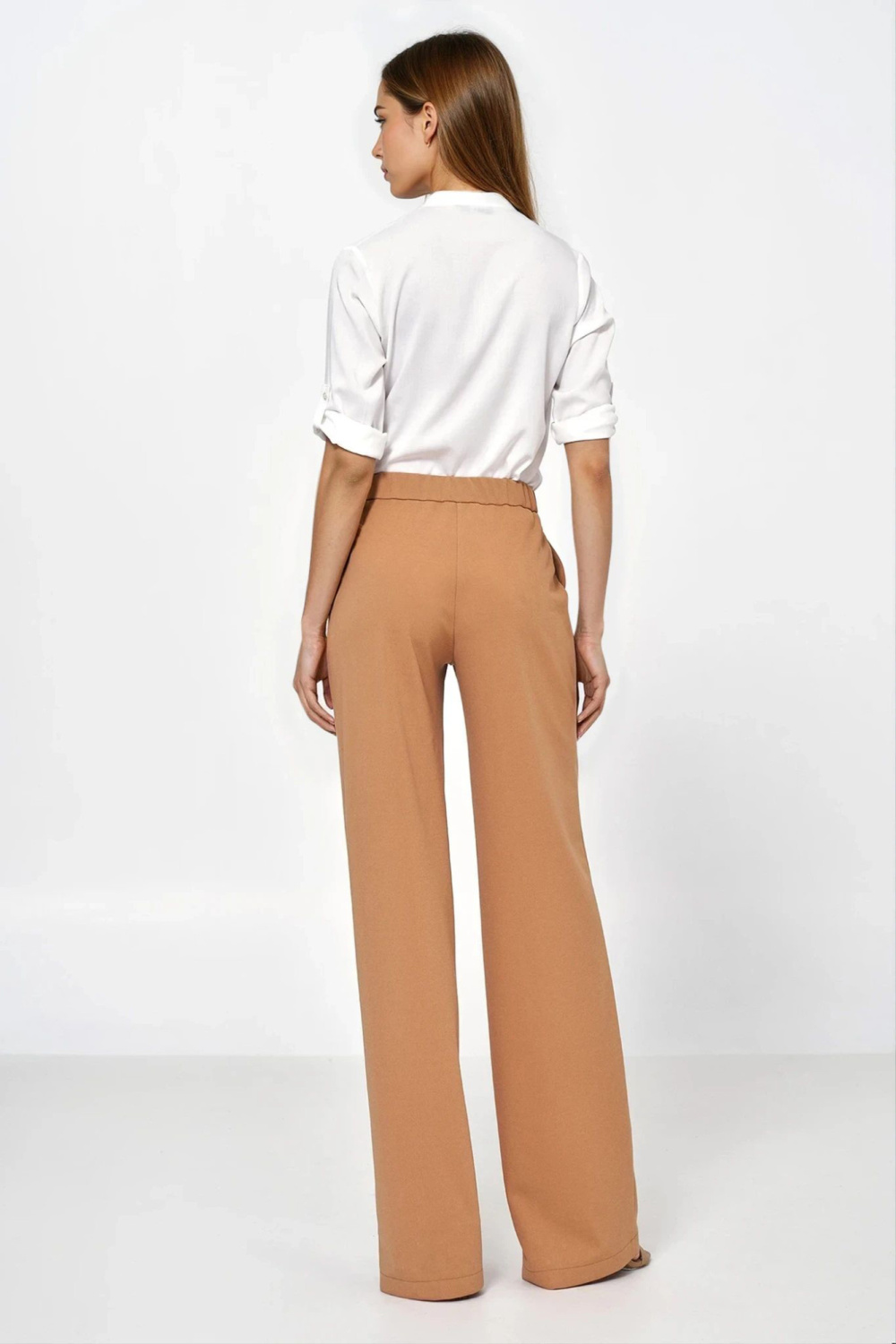 Spodnie Karmelowe spodnie loose cut SD131 Carmel - Nife221221 - Brązowy - obrazek 3