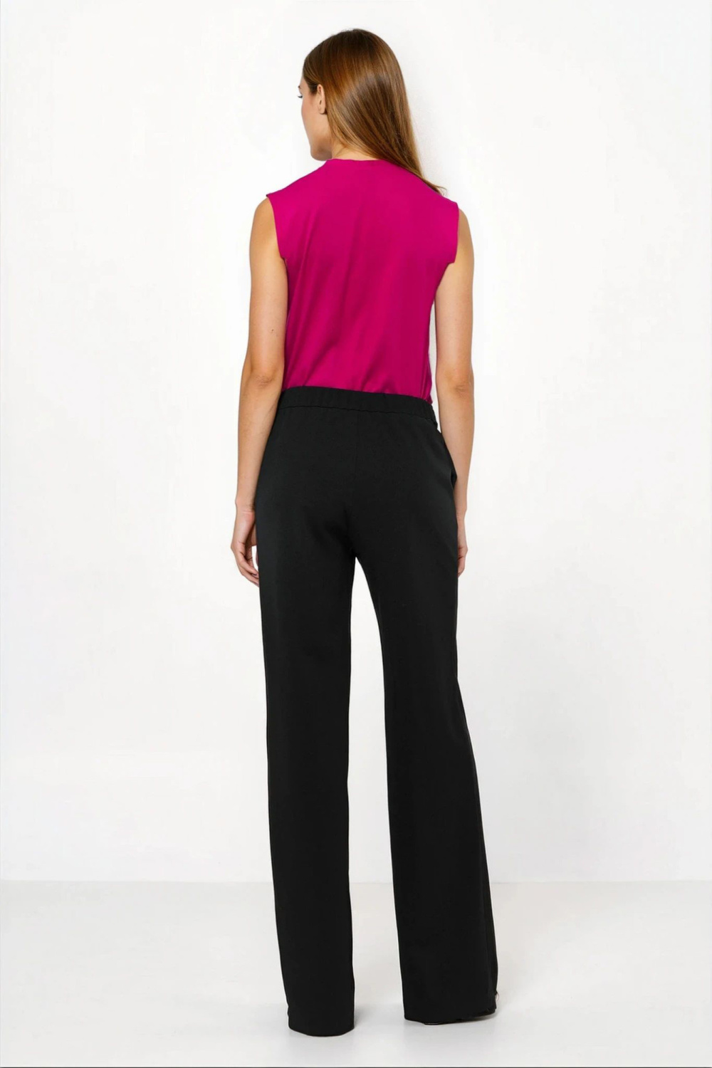 Spodnie Czarne spodnie loose cut SD131 Black - Nife221223 - Czarny - obrazek 3