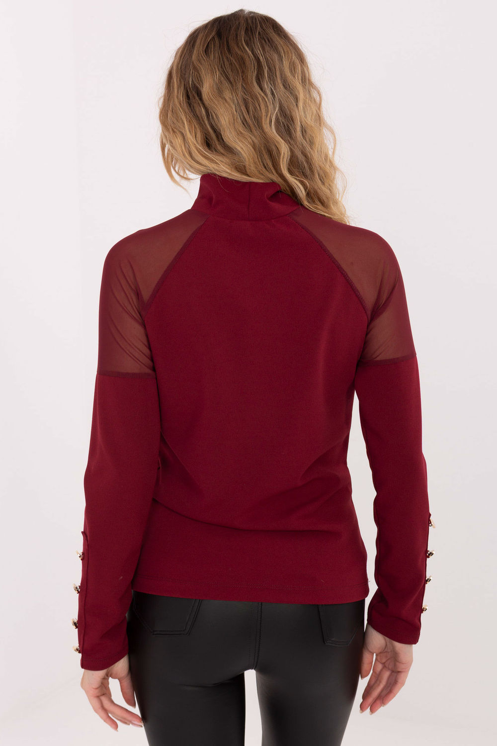 Bluzka Model MI-BZ-M776.13 Bordo - Rue Paris221273 - Czerwony - obrazek 3
