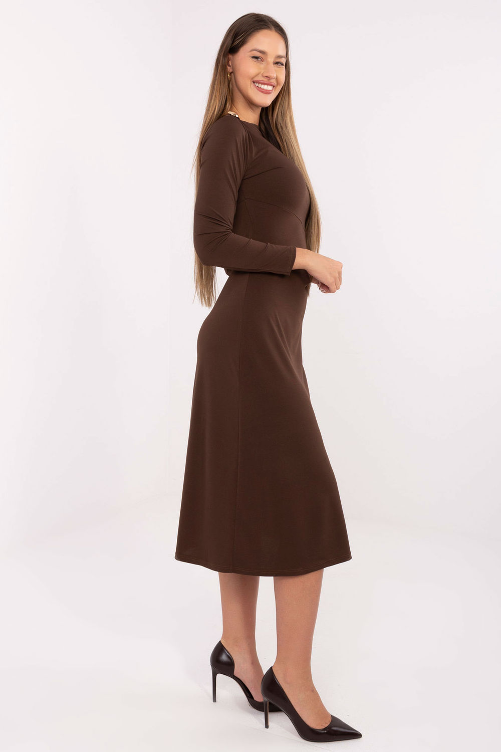 Sukienka Model IT-SK-21900.00 Brown - Italy Moda221310 - Brązowy - obrazek 2