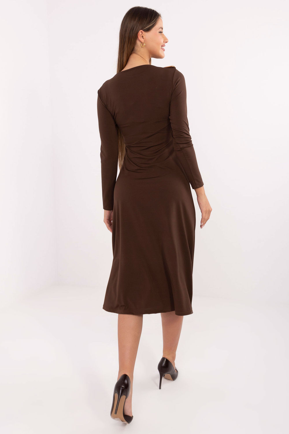 Sukienka Model IT-SK-21900.00 Brown - Italy Moda221310 - Brązowy - obrazek 3