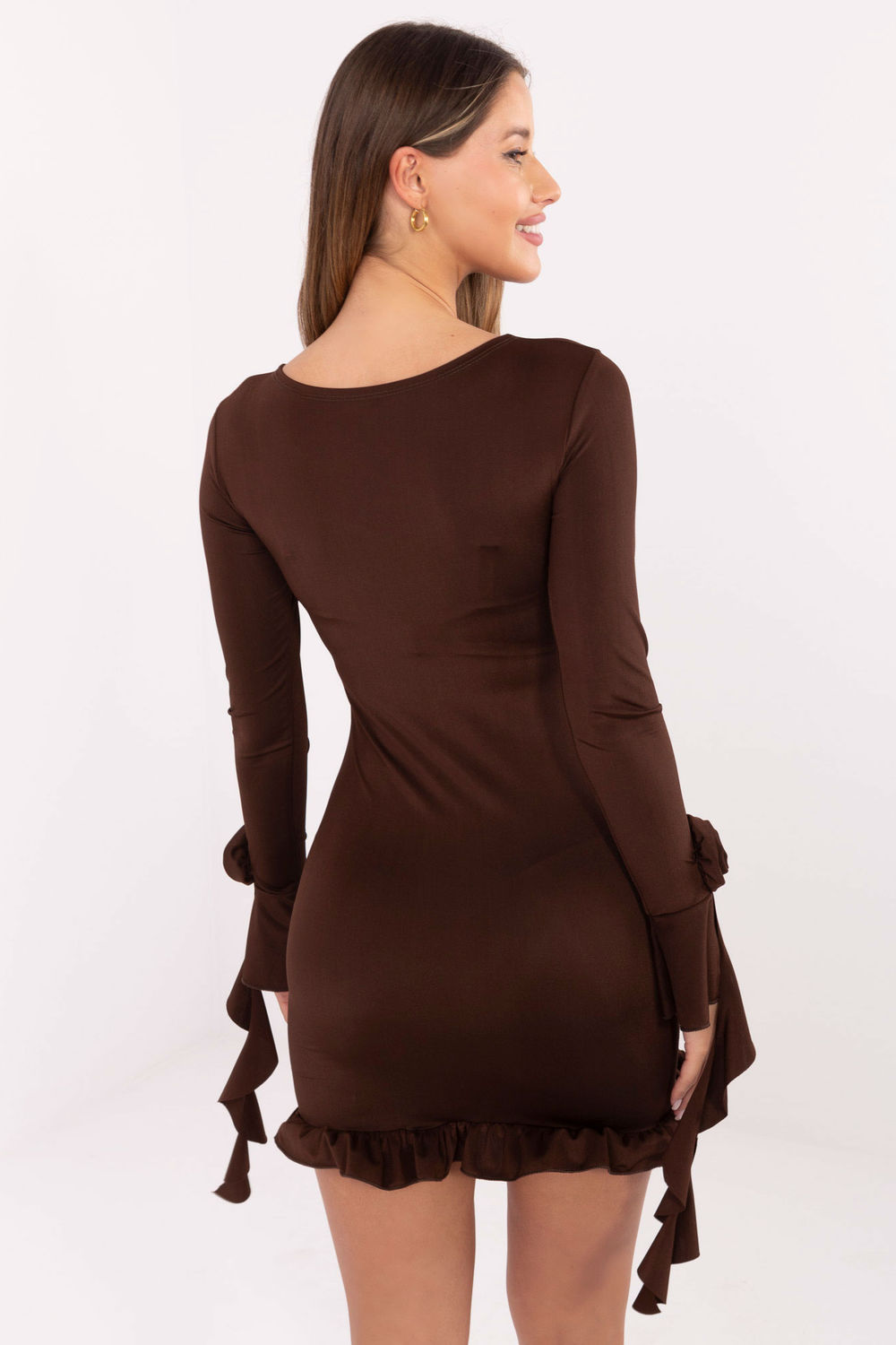 Sukienka Model MI-SK-A1565.80 Brown - Italy Moda221347 - Brązowy - obrazek 3