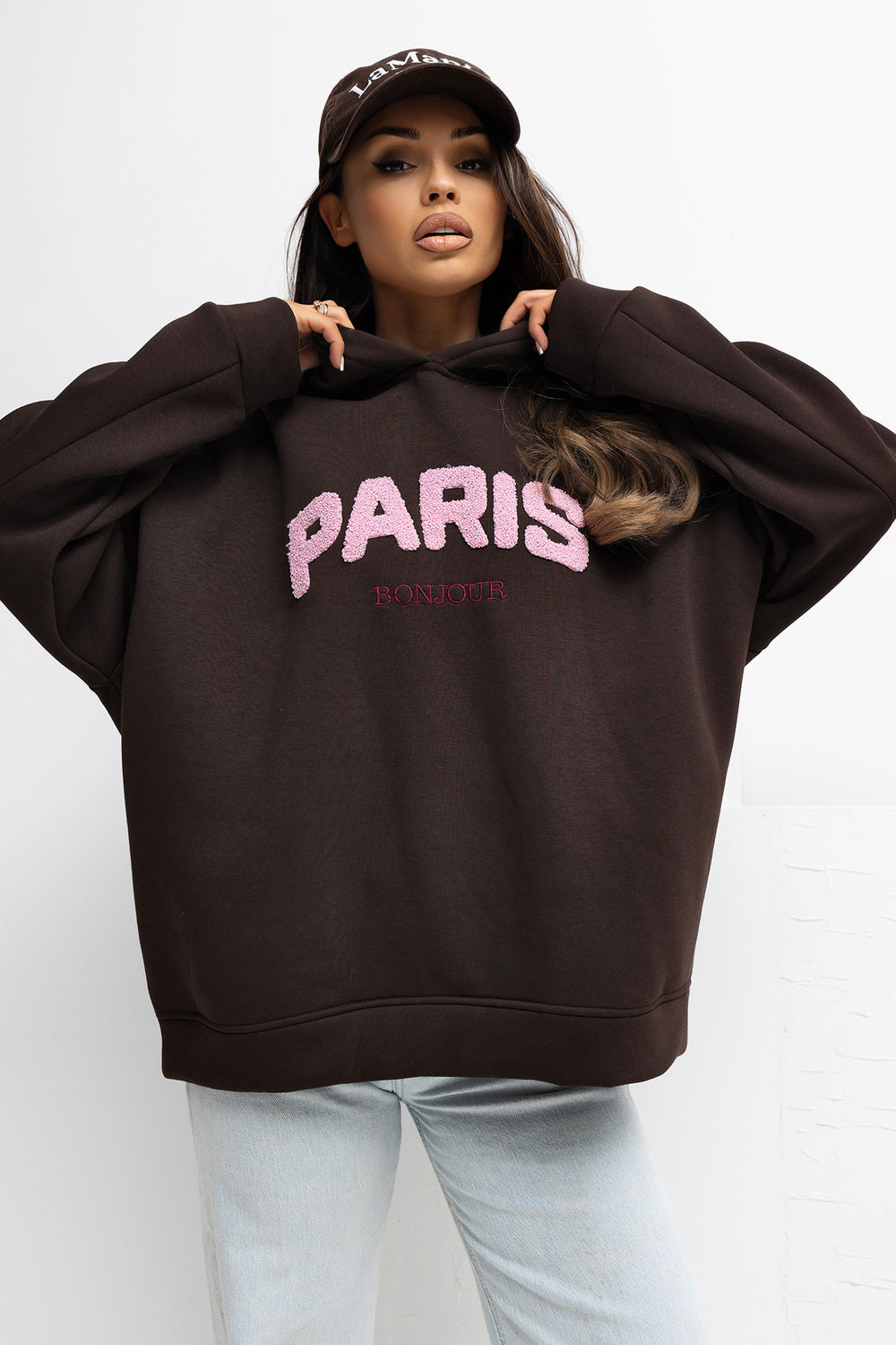 Bluza Damska Model RV-BL-A1041.59 Dark Brown - Rue Paris221549 - Brązowy