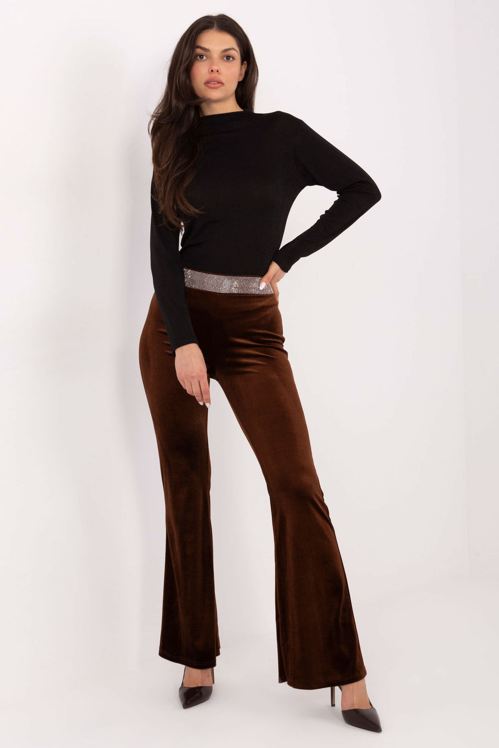 Spodnie Damskie Model IT-SP-21903.52 Brown - Italy Moda221555 - Brązowy