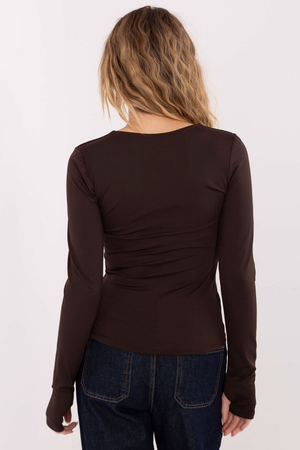 Bluzka Model IT-BZ-21823.97 Brown - Italy Moda221569 - Brązowy - obrazek 3
