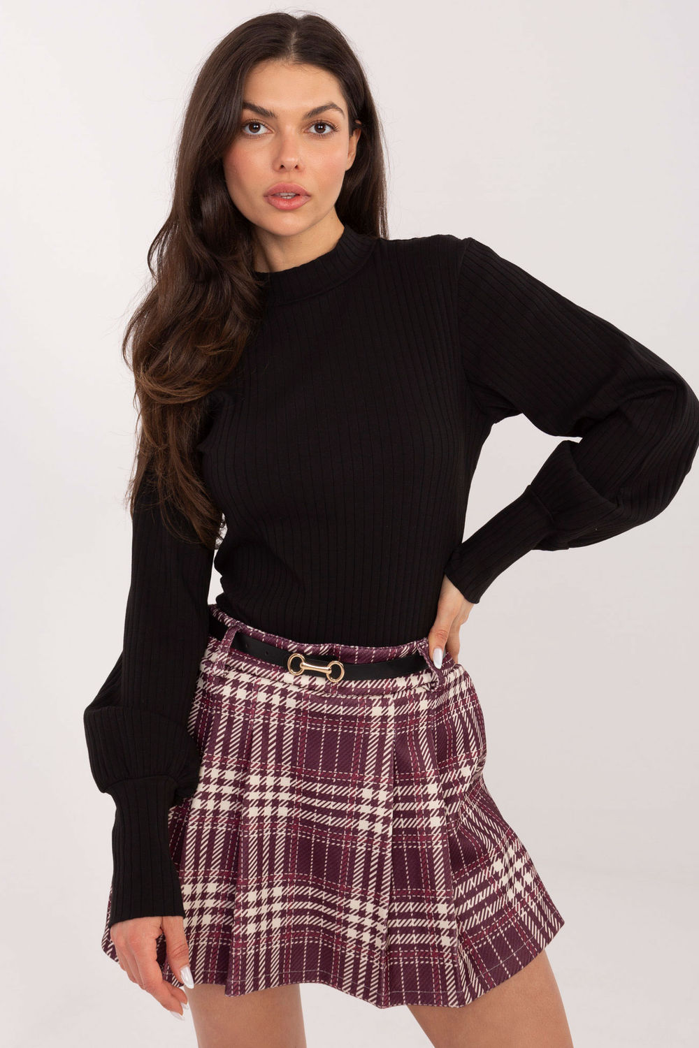Spodnie Spódnicospodenki Model IT-SN-18932-1.7 Bordo - Italy Moda221571 - Czerwony