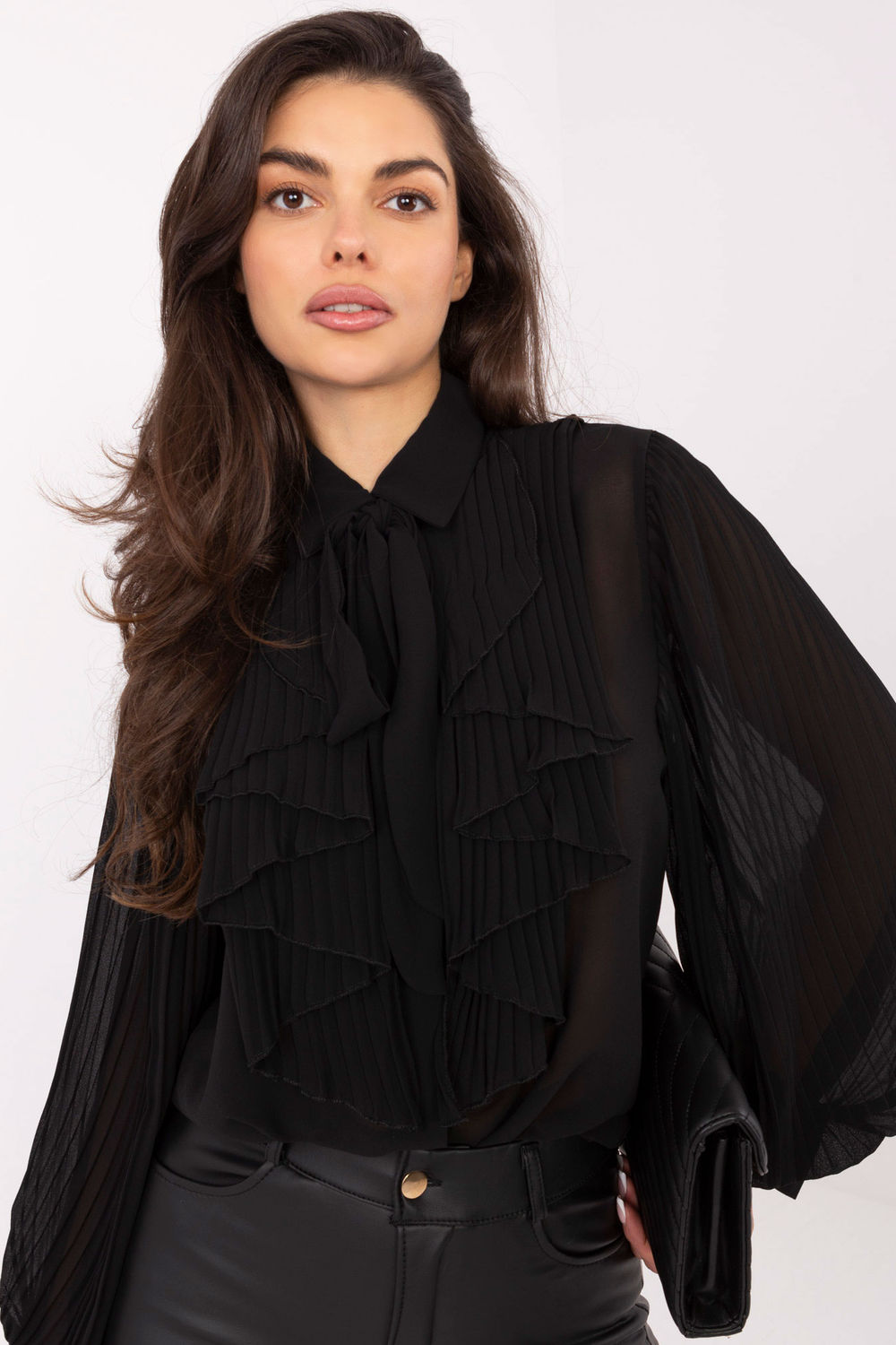 Koszula Damska Model MI-KS-A2818.09 Black - Italy Moda221590 - Czarny