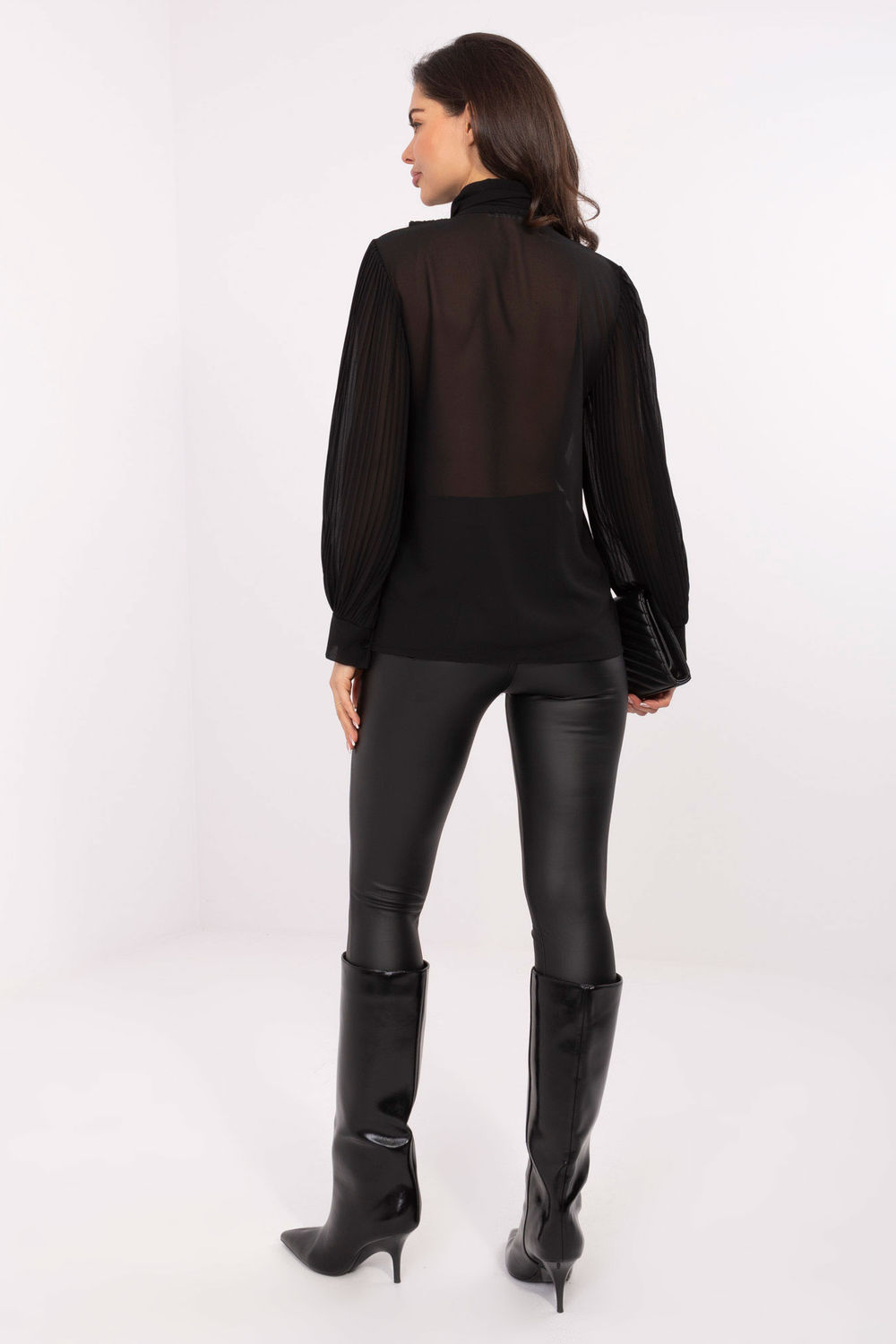 Koszula Damska Model MI-KS-A2818.09 Black - Italy Moda221590 - Czarny - obrazek 3