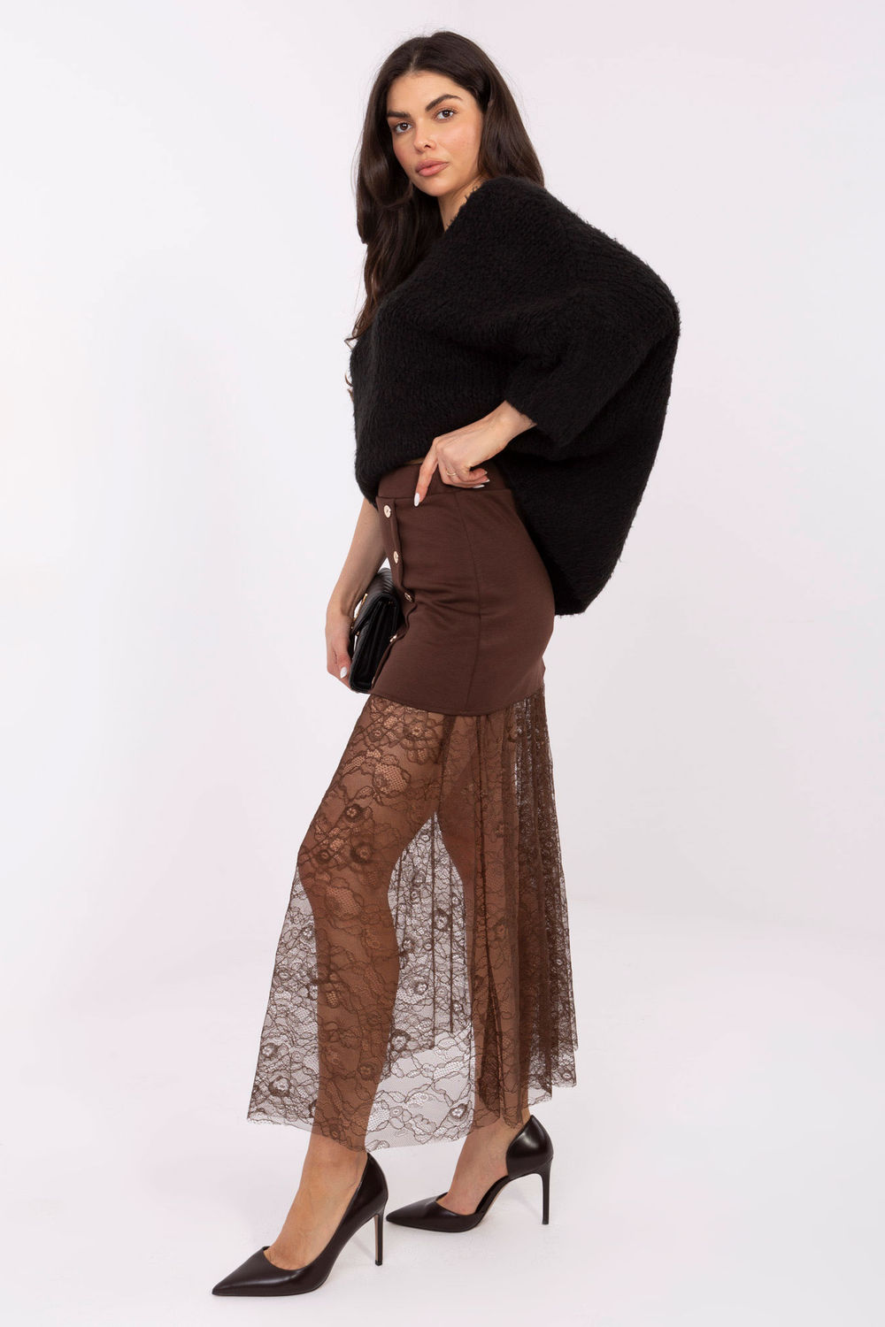 Spódnica Model MI-SD-3292.09P Brown - Italy Moda221591 - Brązowy - obrazek 2