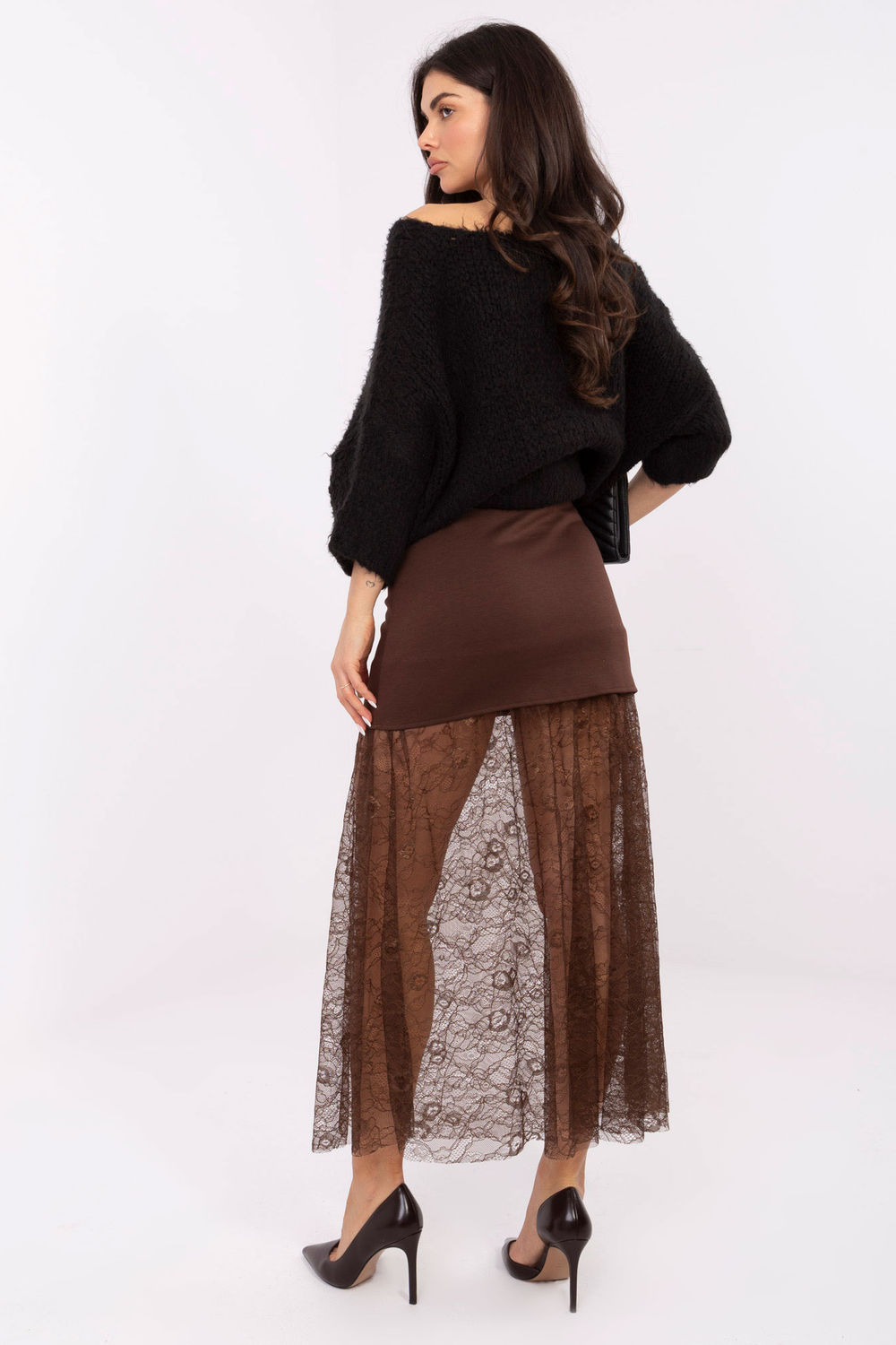 Spódnica Model MI-SD-3292.09P Brown - Italy Moda221591 - Brązowy - obrazek 3