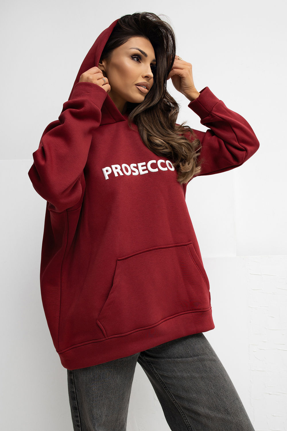 Bluza Damska Model RV-BL-A1034.26 Bordo - Rue Paris221615 - Czerwony