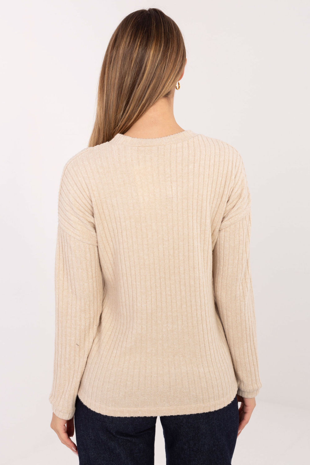 Sweter Damski Model RV-SW-A1026.52 Beige - Relevance221738 - Beżowy - obrazek 3