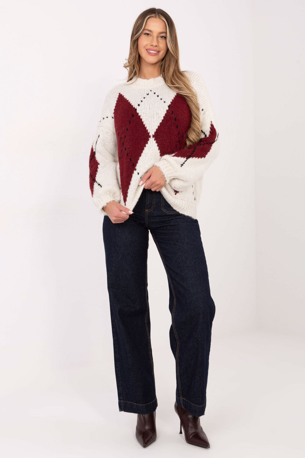 Sweter Damski Model MI-SW-WM295.15 Ecru - Italy Moda221751 - Beżowy