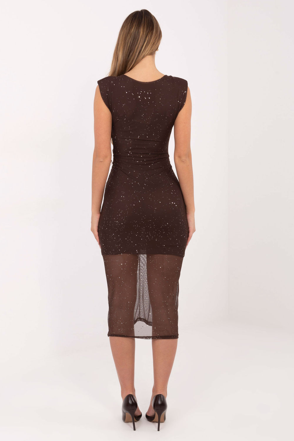 Sukienka Model IT-SK-21931.13 Brown - Italy Moda221756 - Brązowy - obrazek 3