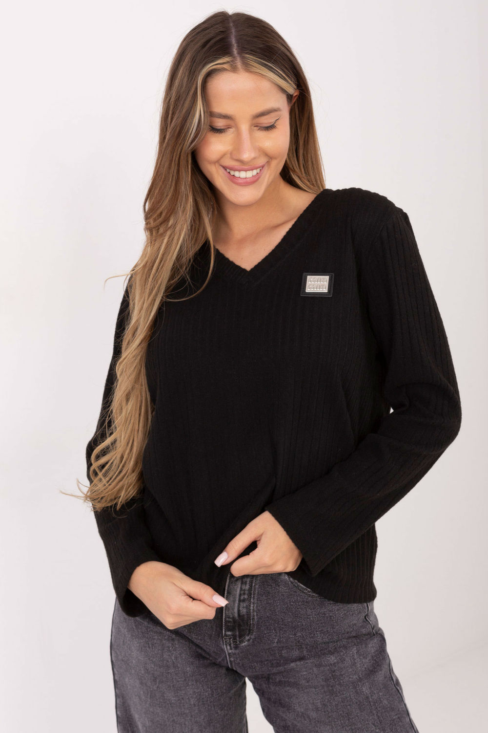 Sweter Damski Model RV-SW-A1025.80 Black - Relevance221804 - Czarny