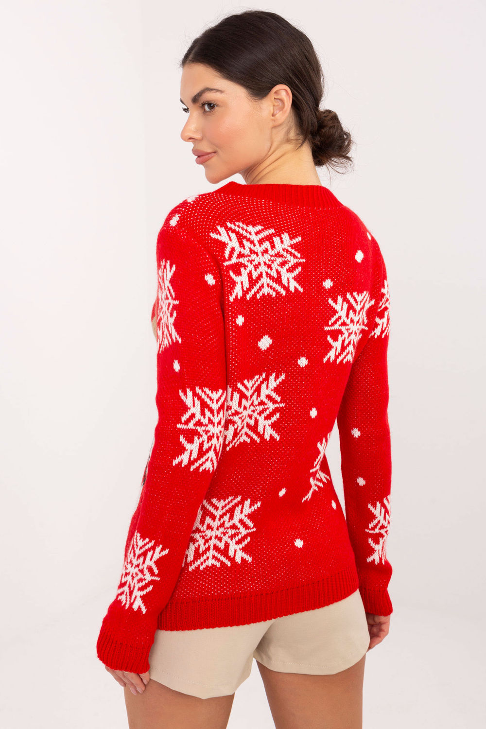 Sweter Damski Model MI-SW-19133.90 Red - Italy Moda221971 - Czerwony - obrazek 3