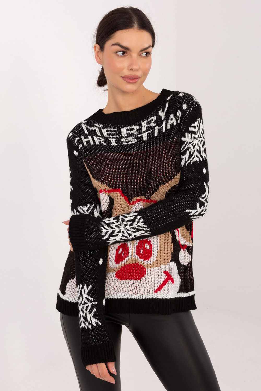 Sweter Damski Model MI-SW-19133.90 Black - Italy Moda221972 - Czarny