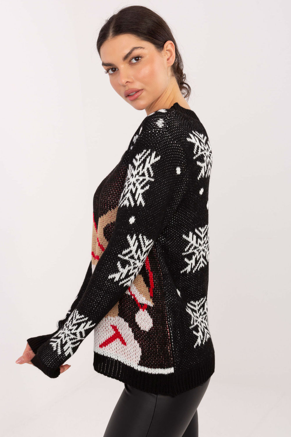 Sweter Damski Model MI-SW-19133.90 Black - Italy Moda221972 - Czarny - obrazek 2
