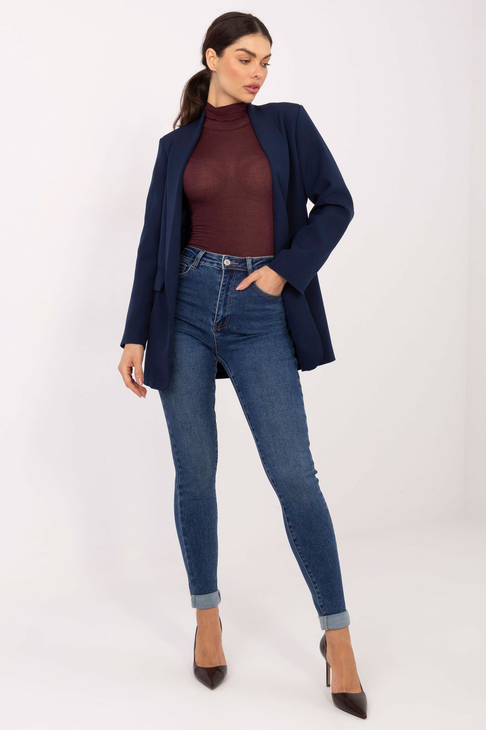 Marynarka Model DHJ-MA-18657-2.09 Navy - Italy Moda221974 - Granatowy - obrazek 2