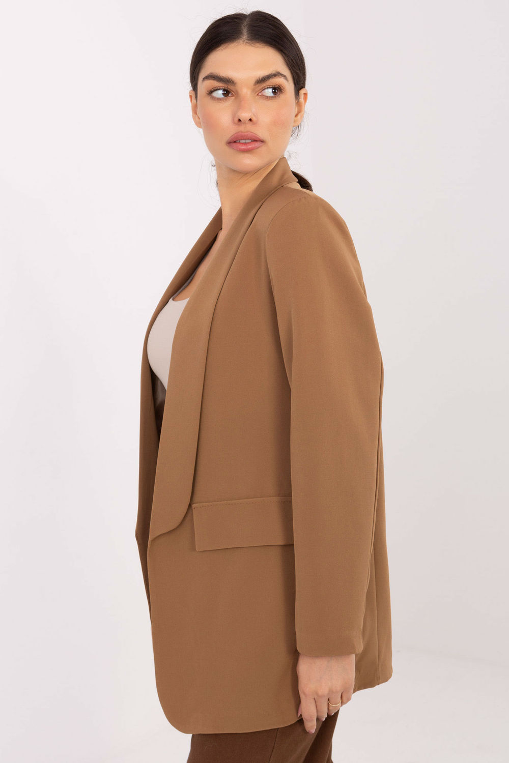 Marynarka Model DHJ-MA-18657-2.09 Camel - Italy Moda221975 - Brązowy - obrazek 2