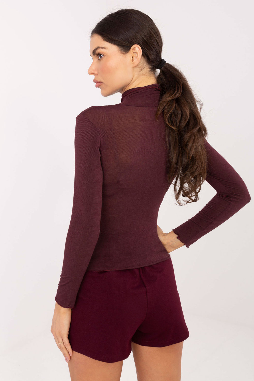 Bluzka Model IT-BZ-21819.09P Bordo - Italy Moda221991 - Czerwony - obrazek 3