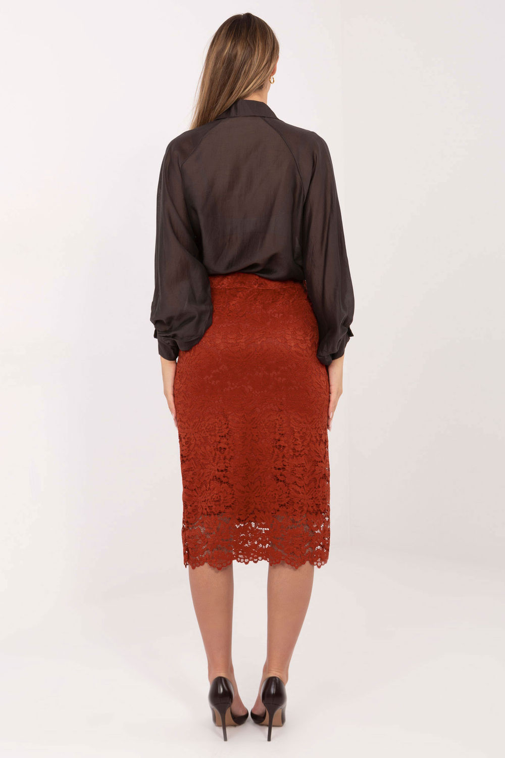 Spódnica Model IT-SD-21852.15 Dark Orange - Italy Moda221999 - Pomarańczowy - obrazek 3