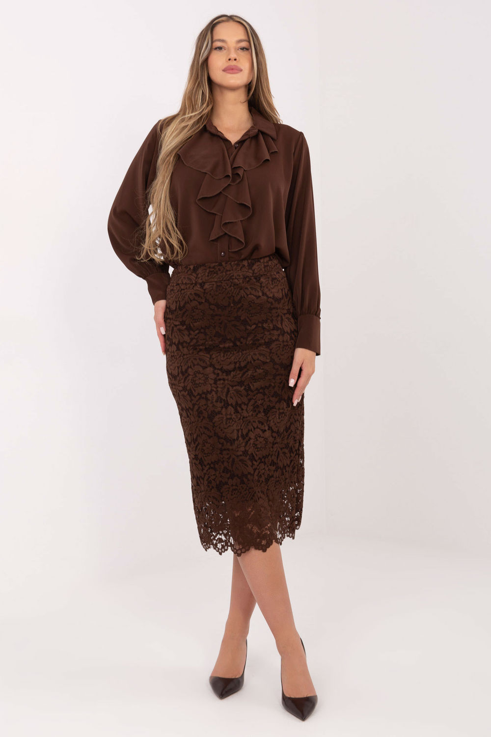Spódnica Model IT-SD-21852.15 Brown - Italy Moda222002 - Brązowy