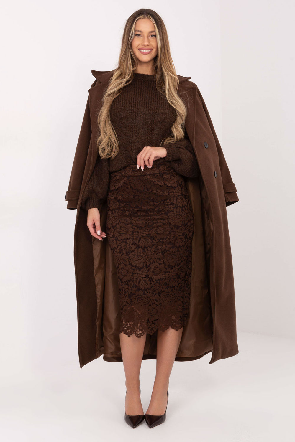 Spódnica Model IT-SD-21852.15 Brown - Italy Moda222002 - Brązowy - obrazek 2