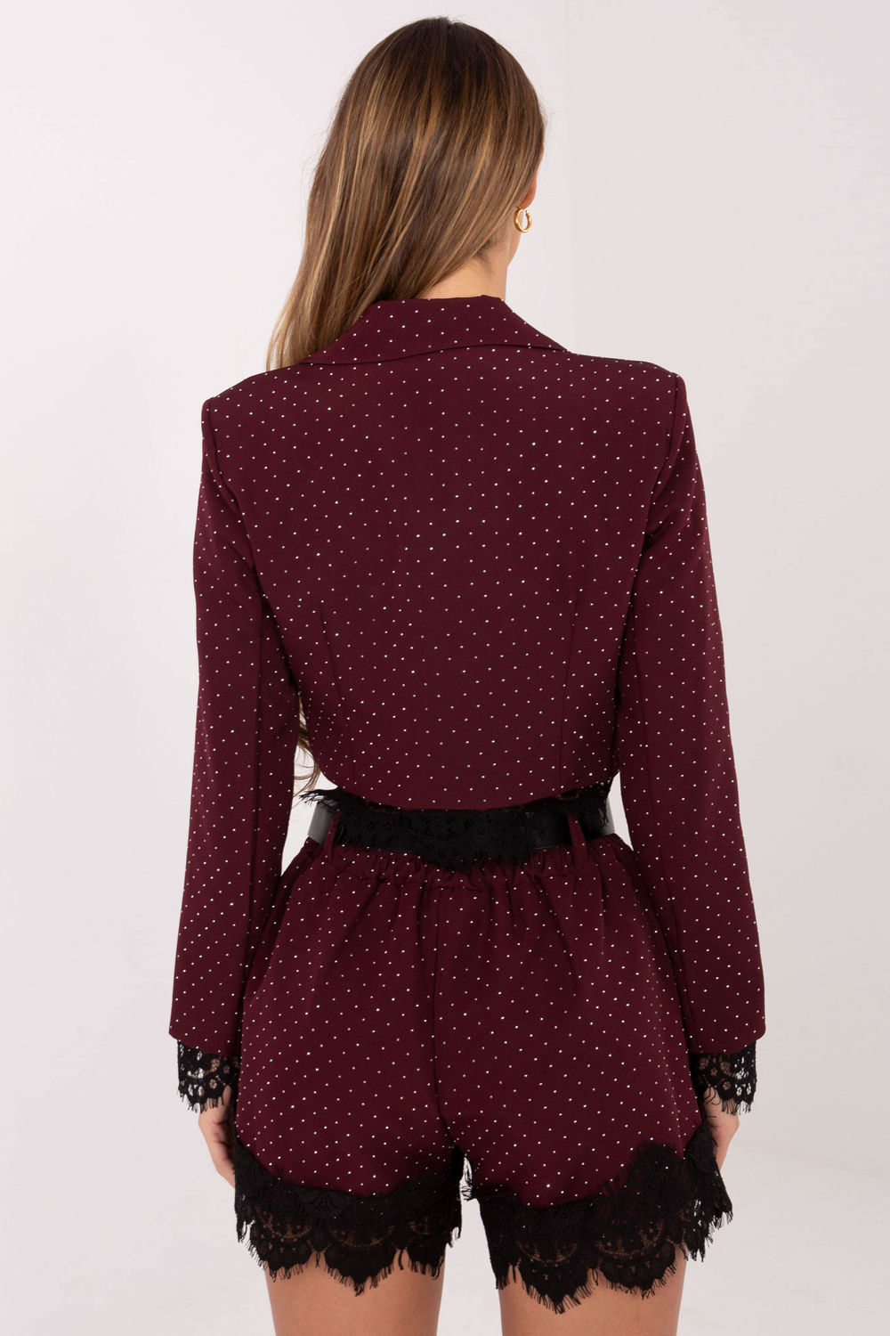 Szorty Damskie Model IT-SN-FL9965.88 Dark Red - Italy Moda222167 - Czerwony - obrazek 3