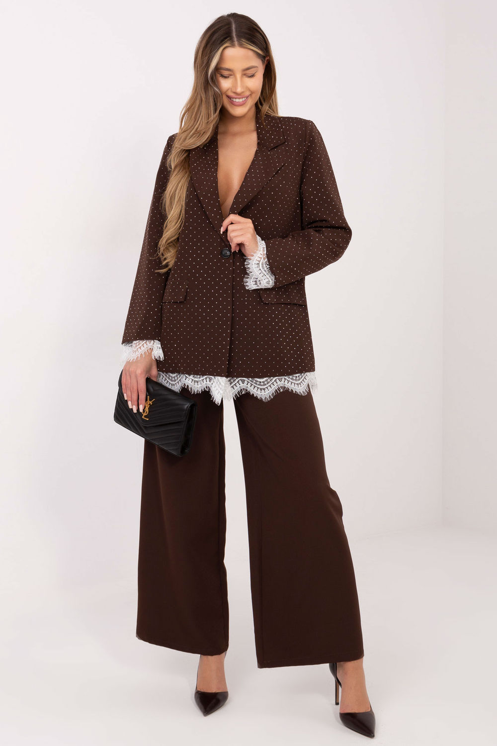 Marynarka Model IT-MA-FL9916-2.12P Brown - Italy Moda222183 - Brązowy - obrazek 2