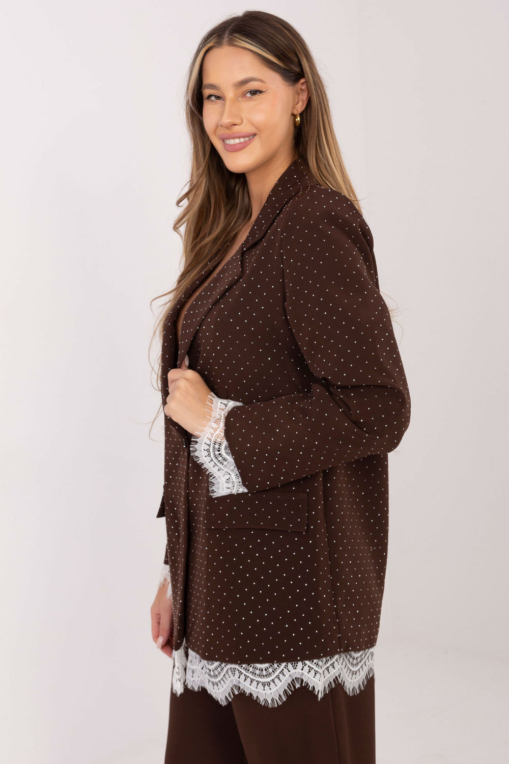 Marynarka Model IT-MA-FL9916-2.12P Brown - Italy Moda222183 - Brązowy - obrazek 3