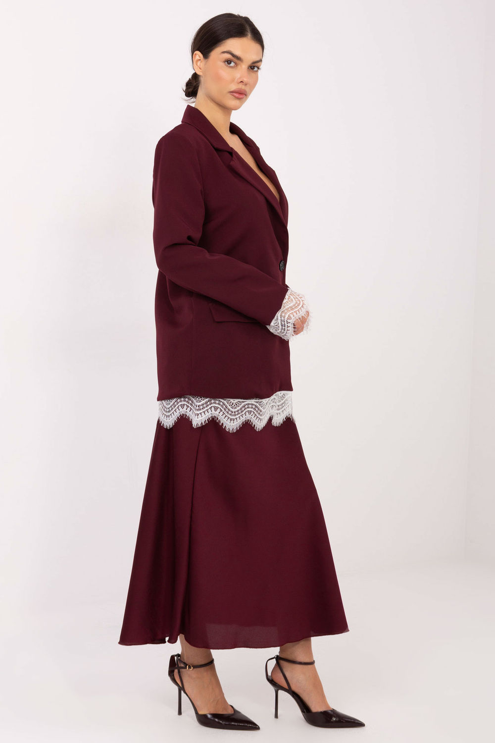 Marynarka Model IT-MA-FL9916.02P Bordo - Italy Moda222184 - Czerwony - obrazek 2