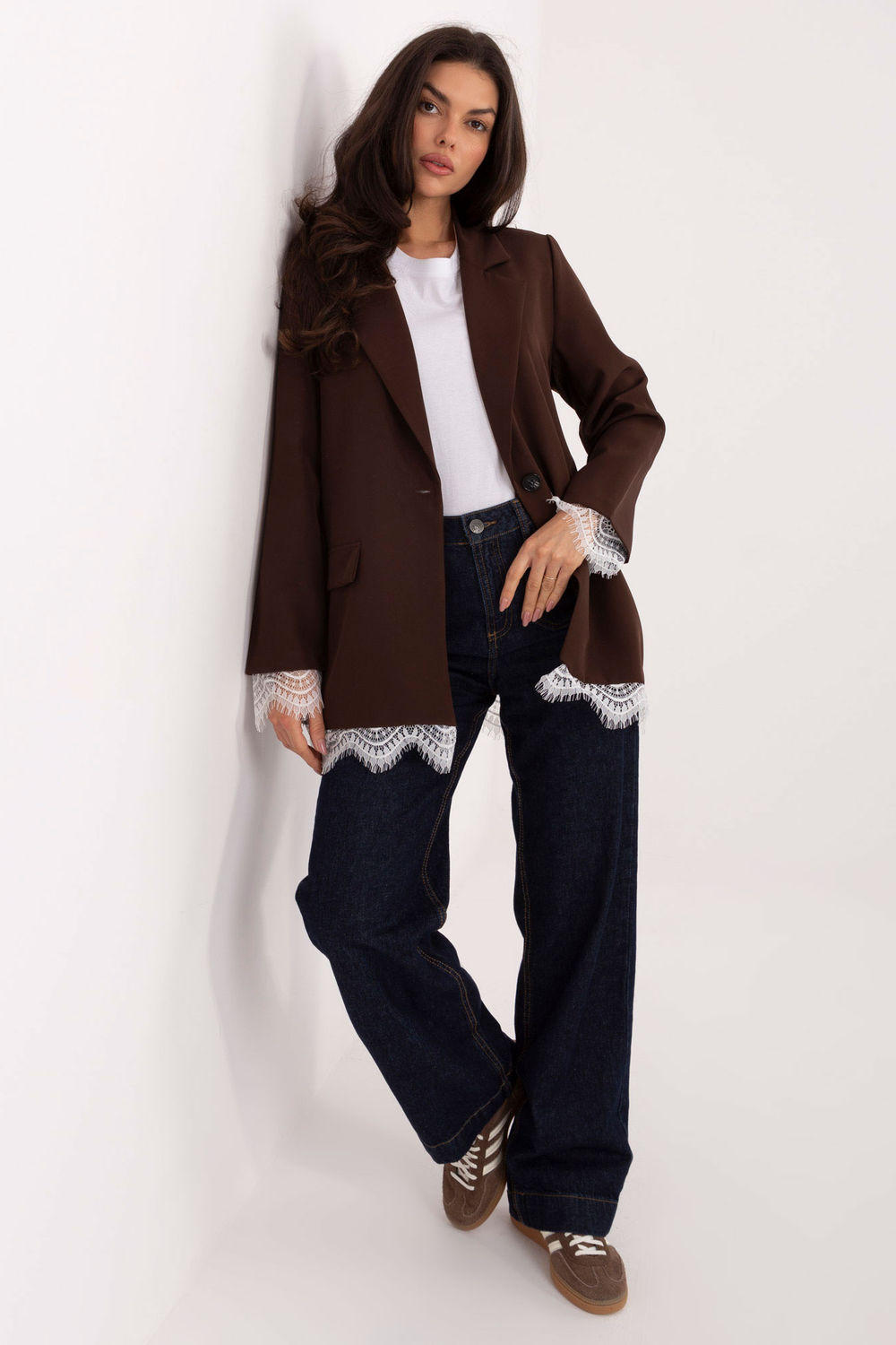 Marynarka Model IT-MA-FL9916.02P Dark Brown - Italy Moda222186 - Brązowy - obrazek 2