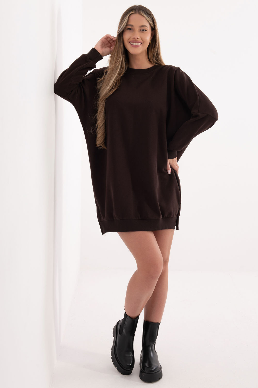 Sukienka Model RV-SK-6019.67 Dark Brown - Relevance222413 - Brązowy - obrazek 2