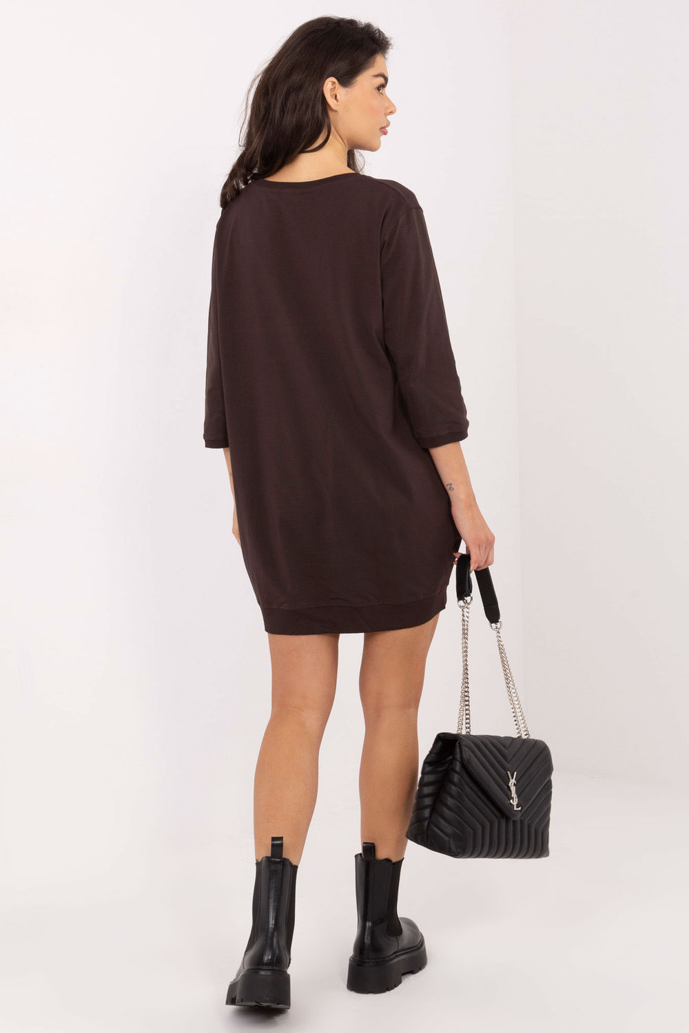 Sukienka Model RV-SK-6839.95 Dark Brown - Relevance222431 - Brązowy - obrazek 3