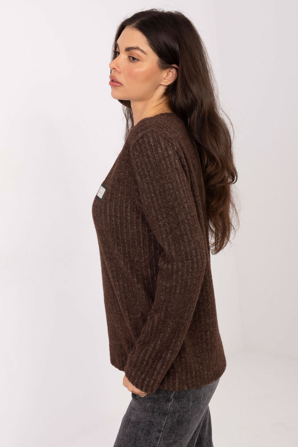 Sweter Damski Model RV-SW-A1025.80 Brown - Relevance222434 - Brązowy - obrazek 2