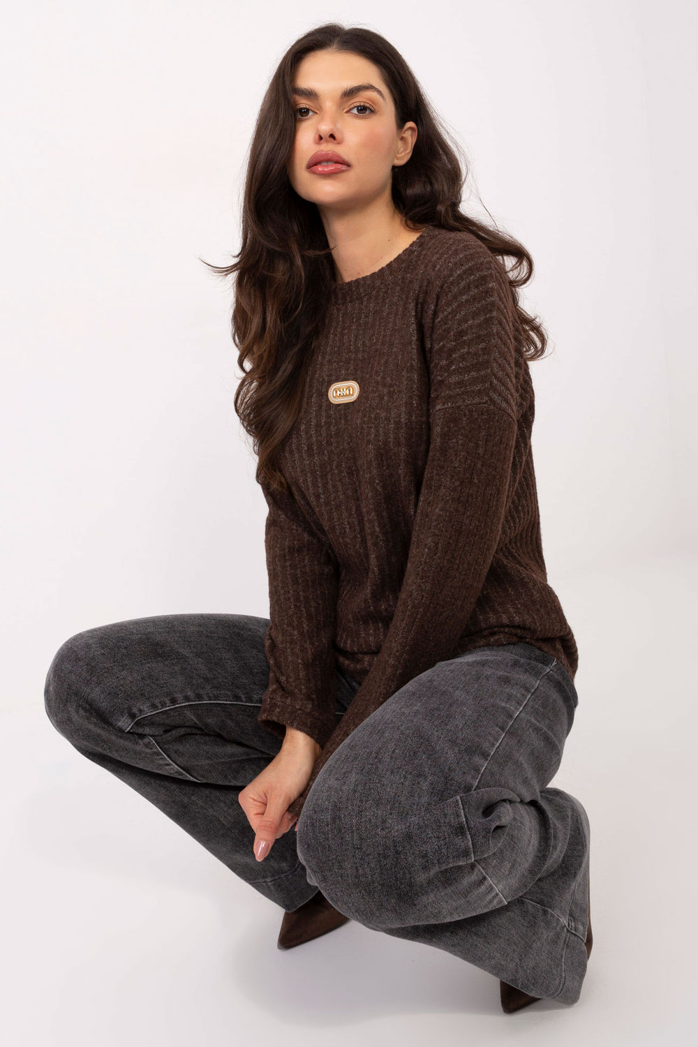 Sweter Damski Model RV-SW-A1026.52 Brown - Relevance222435 - Brązowy