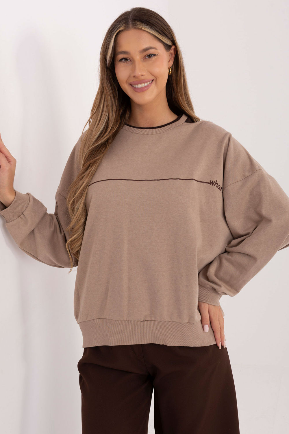Bluza Damska Model RV-BL-A940.60 Dark Beige - Relevance222436 - Beżowy