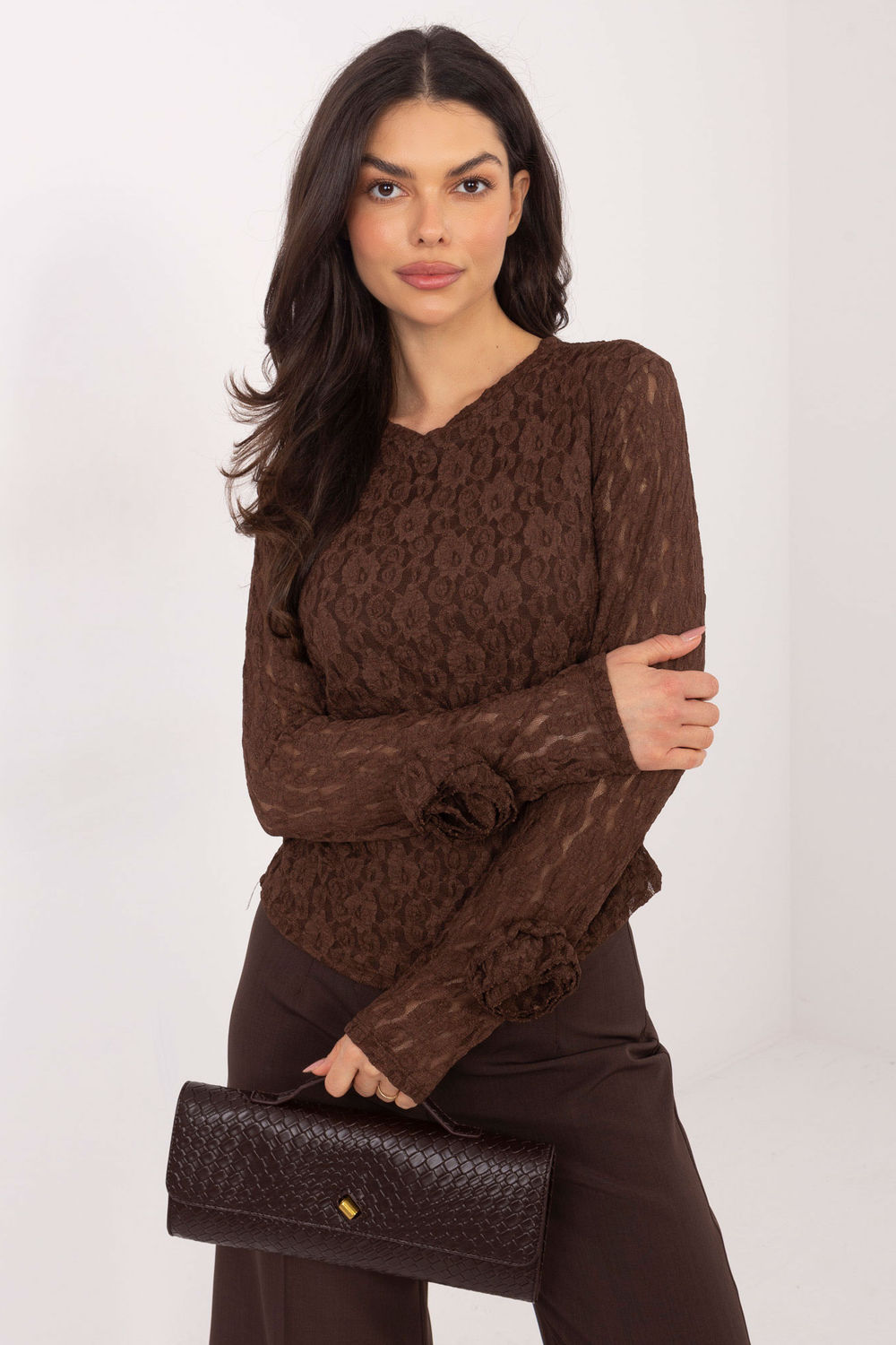 Bluzka Model IT-BZ-9950.79 Brown - Italy Moda222451 - Brązowy