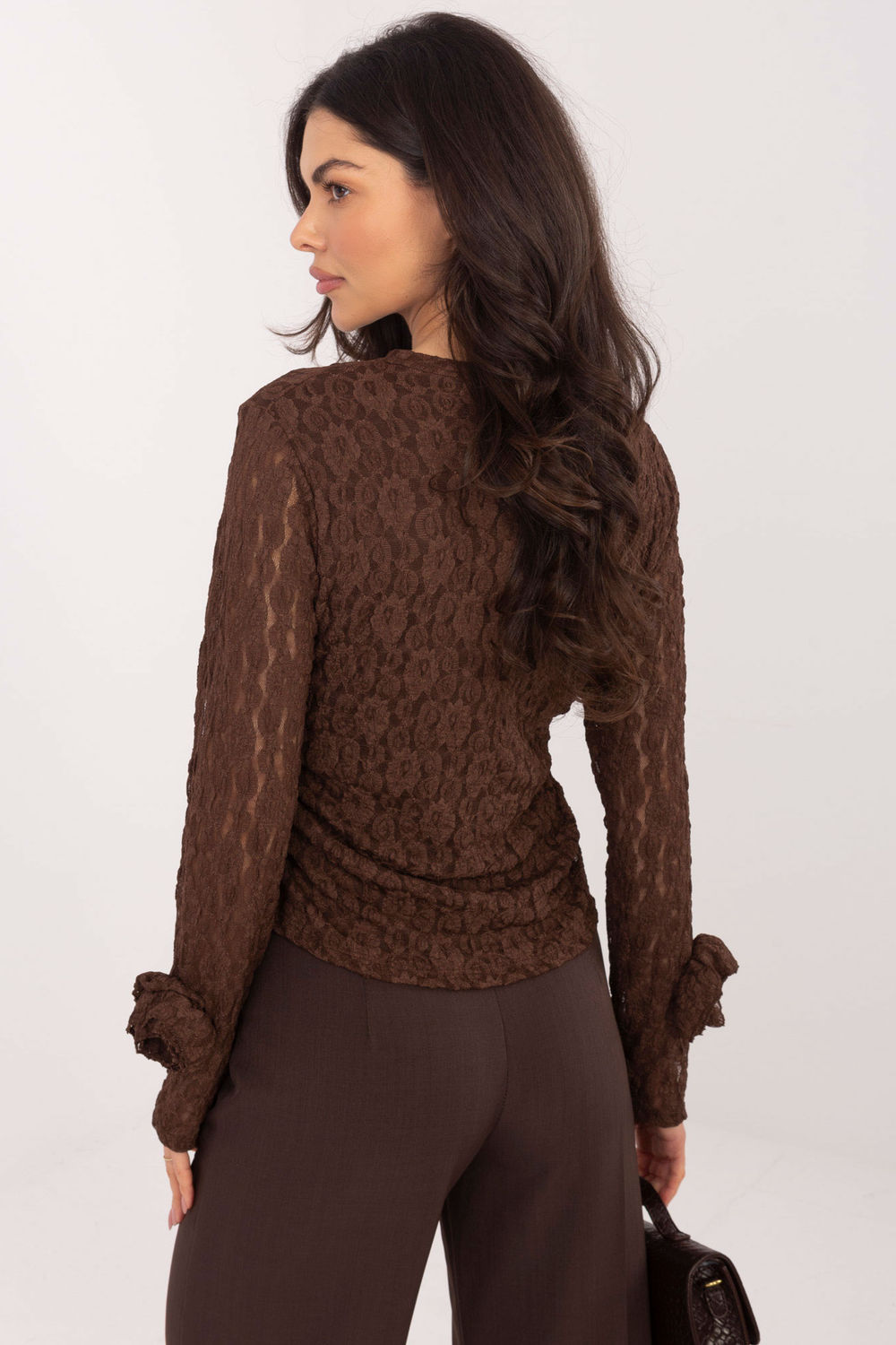 Bluzka Model IT-BZ-9950.79 Brown - Italy Moda222451 - Brązowy - obrazek 3