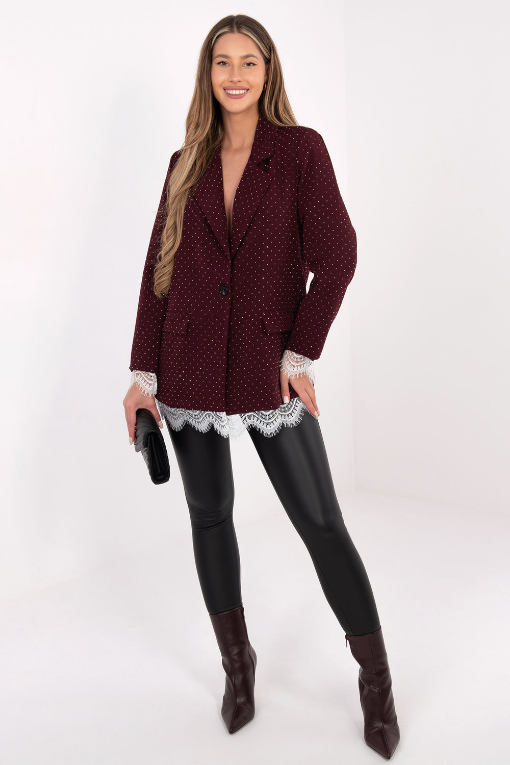 Marynarka Model IT-MA-FL9916-2.12P Bordo - Italy Moda222587 - Czerwony - obrazek 2