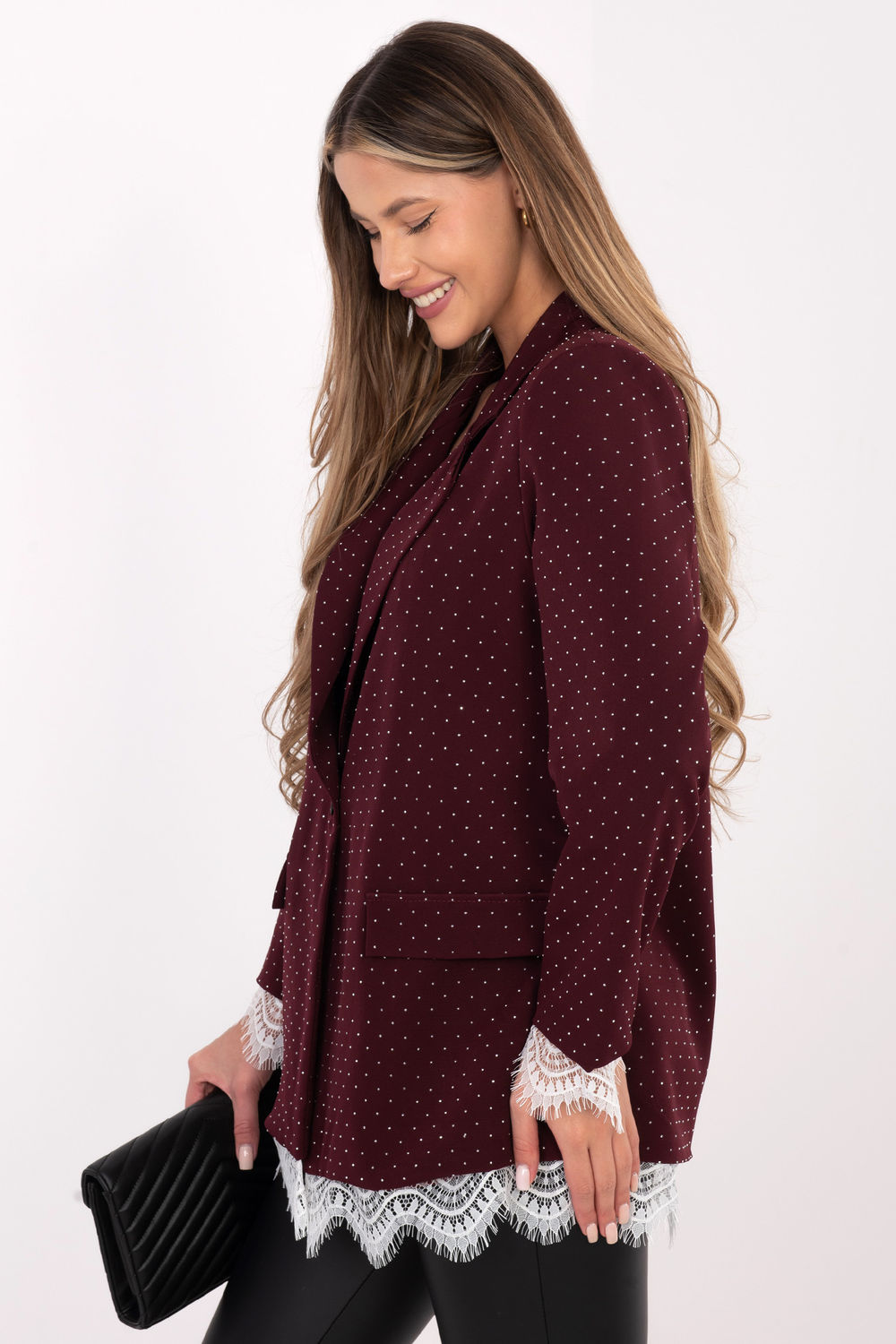 Marynarka Model IT-MA-FL9916-2.12P Bordo - Italy Moda222587 - Czerwony - obrazek 3