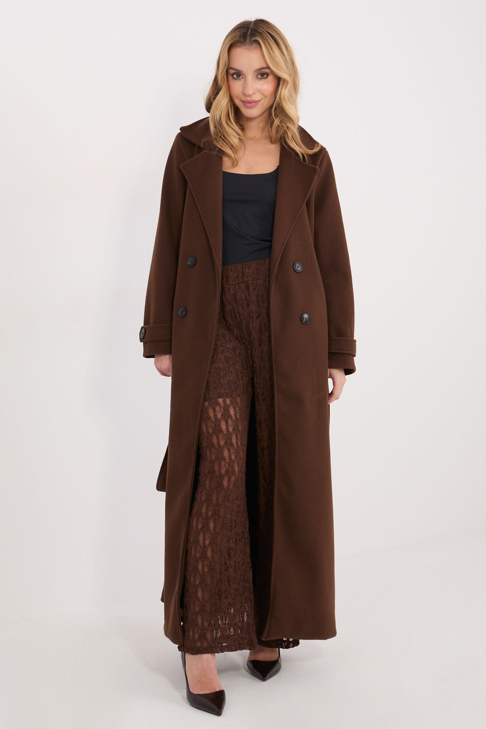 Spodnie Damskie Model IT-SP-9965.77 Brown - Italy Moda222596 - Brązowy - obrazek 2
