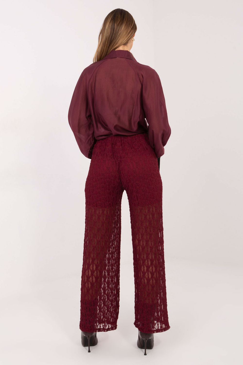 Spodnie Damskie Model IT-SP-9965.77 Bordo - Italy Moda222597 - Czerwony - obrazek 3