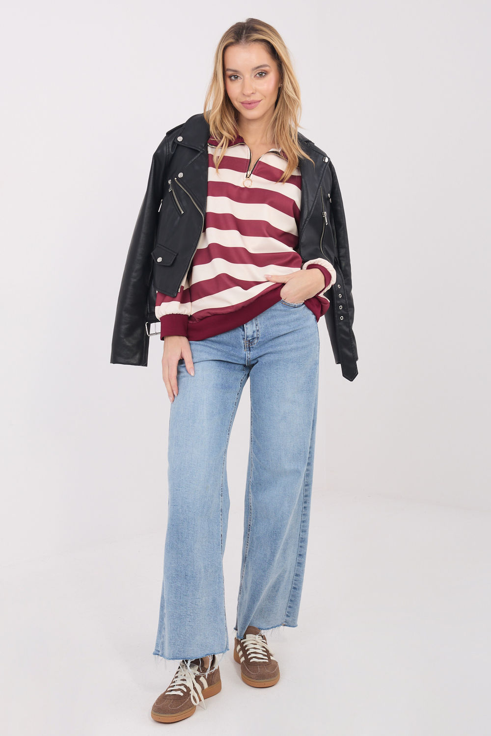 Bluza Damska Model IT-BZ-9981.06 Bordo - Italy Moda222749 - Czerwony - obrazek 2