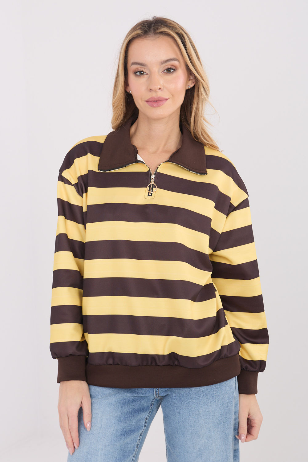 Bluza Damska Model IT-BZ-9981.06 Yellow - Italy Moda222750 - Żółty