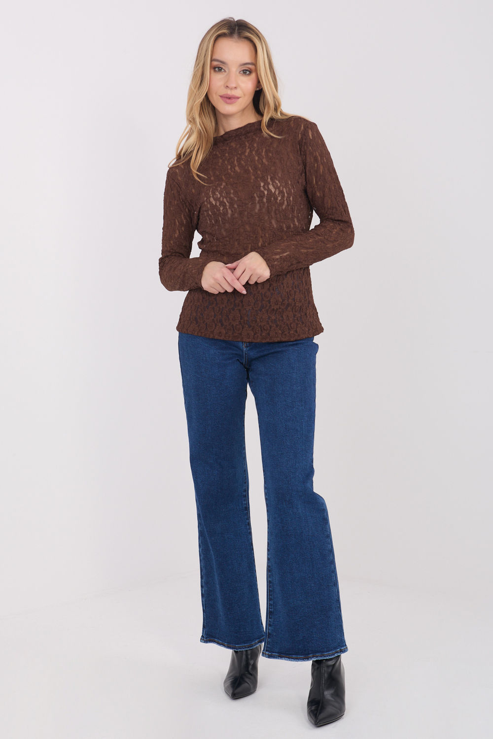 Bluzka Model IT-BZ-9962.98 Brown - Italy Moda222755 - Brązowy